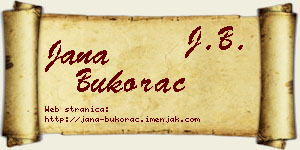 Jana Bukorac vizit kartica